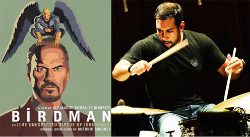 Birdman wins 4 Oscars, Antonio Sanchez composed & performed the solo improvised drum score